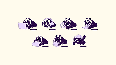 Binocular Mascot for Repio — Vision Meets AI ai binocular bold brand identity branding brandmark eye friendly graphic design icon it logo logotype mascot search startup tech techbranding