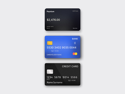 Cards cards creativerdesign credit debit figma payment paynium uiux