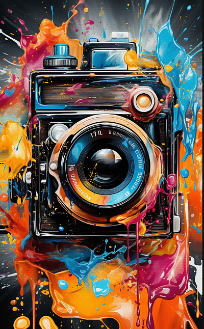 paintfull camera design illustration logo