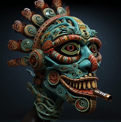 totem cigar design illustration vector