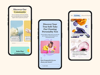 Mobile Design for Cleanipedia branding cleaning website community digital design graphic design mobile design platform product design ui design website website design
