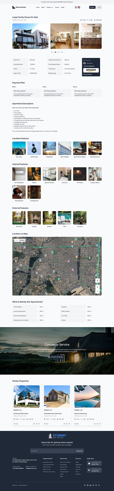 Detailed & Immersive Property Information UI best ui designer branding design graphic design ui ui design ui ux ui ux design