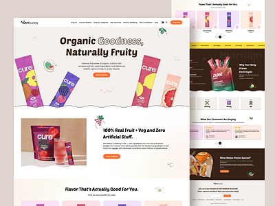 NutriBuddy Shopify Website Design branding clickfunnel ecommerce food interaction mobiledesign product product details product landing page shopify designer shopify landing page shopify one product store shopifystore shopifywebsite single product shopify store woocommerce