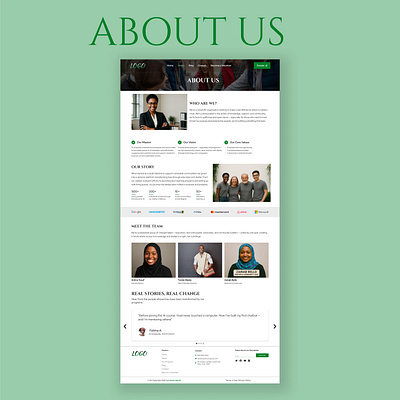 NGO - About Us Page challenge design figma ngo product design ui ui design uiux ux