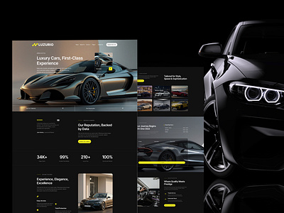 Luxury Car Rental Website Design automotive website blog website car rental ui design design website elementor elementor website illustration logo luxury car dealer luxury car website rental service template ui web design website design wordpress wordpress car rental wordpress elementor