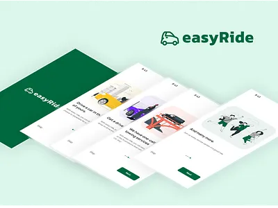 A car rental application cars design interface design onboarding ui