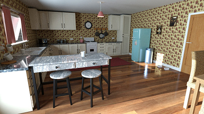 3D Project: Kitchen 3d 3d modeling 3ds max illustration kitchen lighting render
