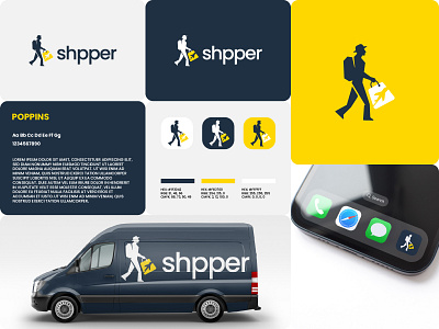Logo for shpper branding business ecommerce logo logos mockup modern shop simple store