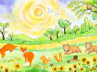 Playful Children Book Illustration best design branding cartoon illustration cartooning design illustraion illustration illustration art illustrator ui