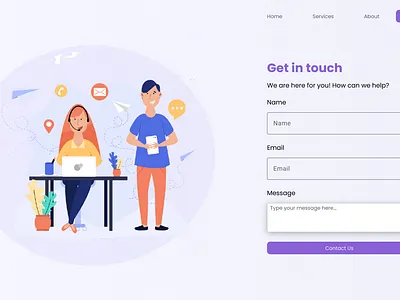 Daily UI #28 — Contact Us Page daily daily ui dailyui