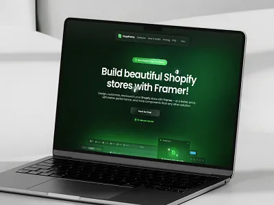 Shopiframe Website – Built with Framer framer landing landing page ui ux website
