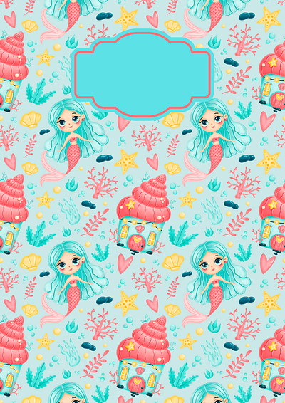 Pattern copybook cover design illustration school