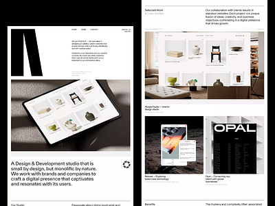 Elevated Studio Presence - Digital Portfolio Concept clean design landing page lean layout minimalist modern typo typography ui ui design user interface ux uxui web design web pages website website design
