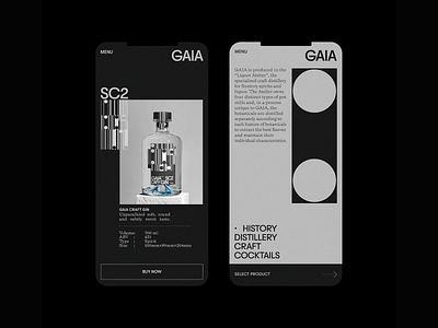 GAIA Spirits - Premium Mobile Product UI app app design app screen application clean ui mobile mobile screen mobile ui modern ui product product design product showcase spirits ui ui design user interface ux uxui
