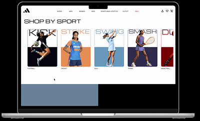 Adidas Landing Page Redesign Clip animation design motion graphics ui ux