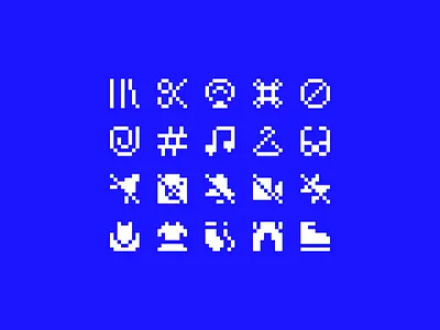 Tiny but mighty. art blue branding icon icons retro systematic