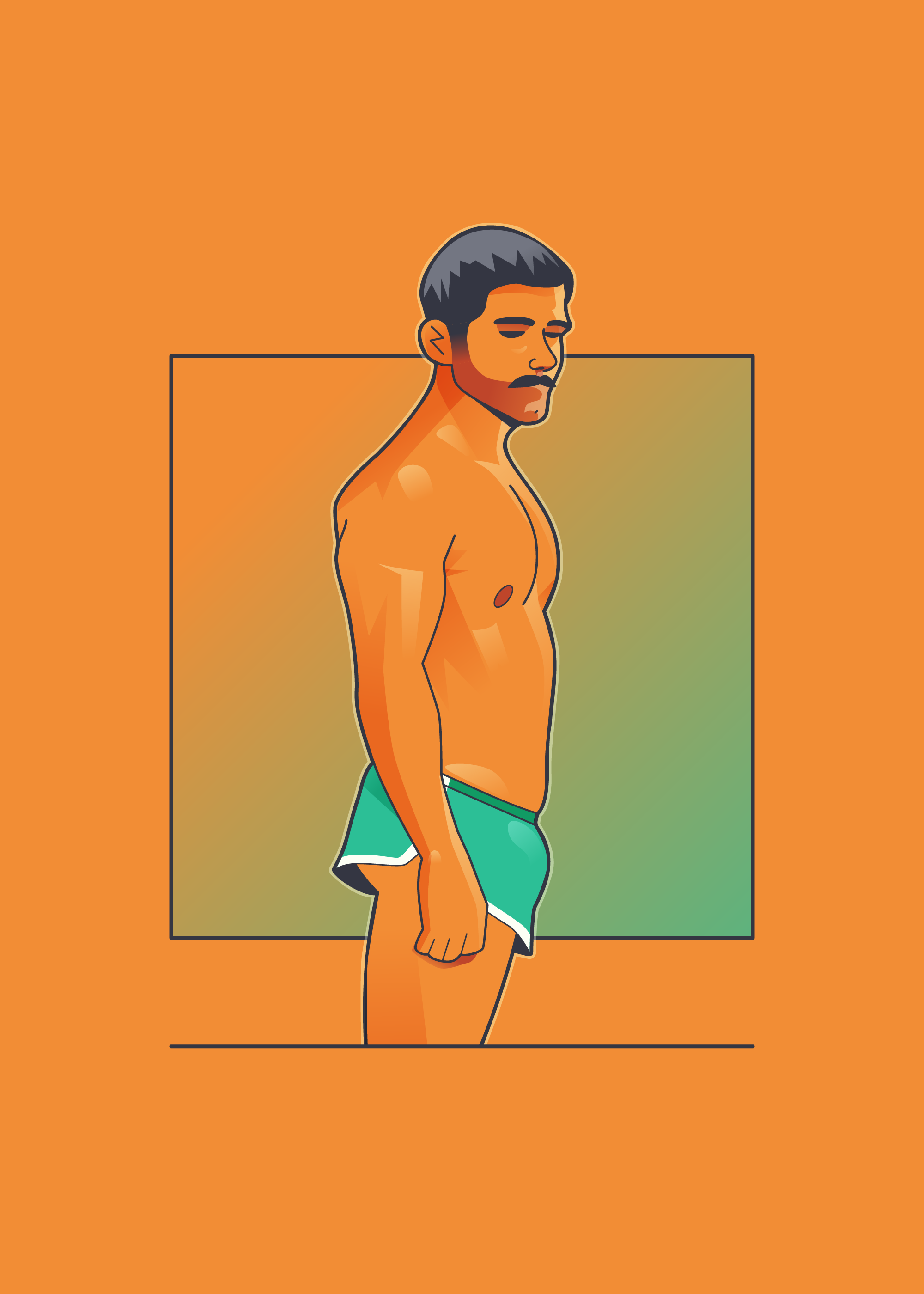 Orange summer 🍊 character illustration vector