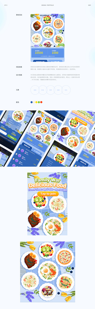 美食主题 branding design ui web