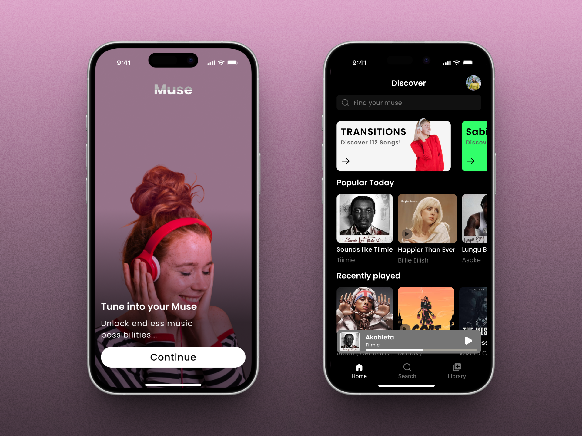 MUSIC STREAMING UI DESIGN ui uxdesign