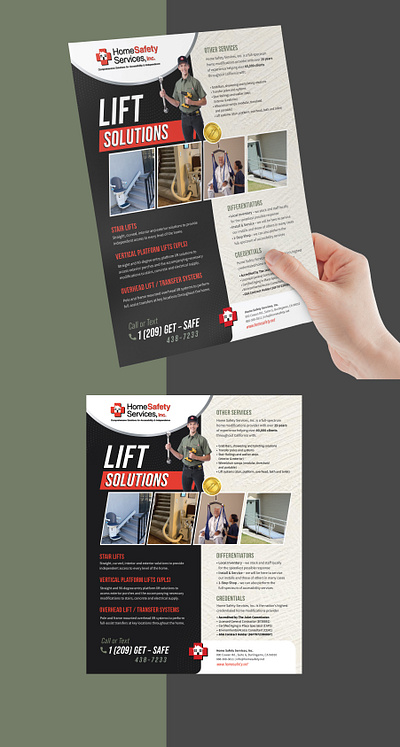 Flyer Design for Home Safety Services creative flyer graphic design marketing print