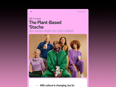 Silk Canada - Plant-Based Campaign Landing Page campaign design clean clean layot consumer brand design modern ui pink ui ui design user experience user friendly ux ux design uxui vibrant vibrant design web design