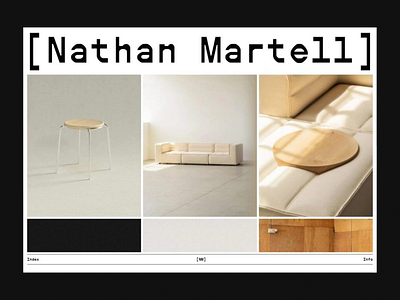 Nathan Martell - Minimalist Product Portfolio UI clean clean design design graphic design grid layout interface light colors minimalist modern modern design pastel photography ui ui design user experience ux design uxui
