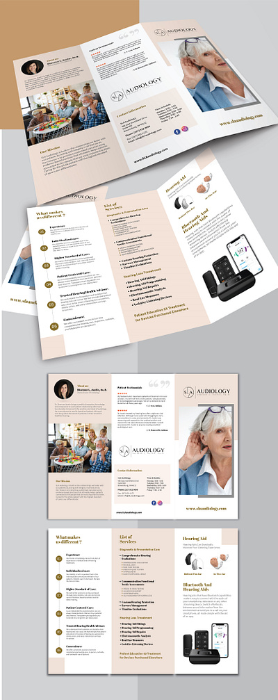 Trifold Brochure for Audiology brochure graphic design illustrator marketing print trifold