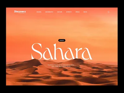 Discovery Landing Page animal animation design landing page nature ui ux website