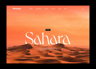 Discovery Landing Page animal animation design landing page nature ui ux website