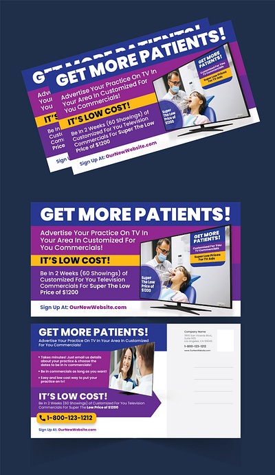 Postcard Design for Tv Ads advertisement branding graphic design illustrator marketing postcard print