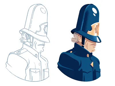 Blind Justice character color design illustration