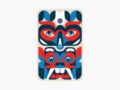 NorthShoreArt cilabstudio design firstnation illustration mask monster totem vancouver
