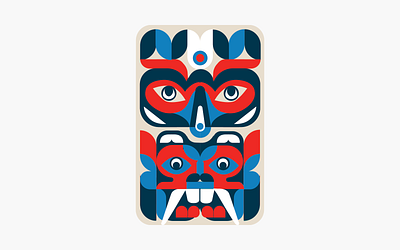 NorthShoreArt cilabstudio design firstnation illustration mask monster totem vancouver