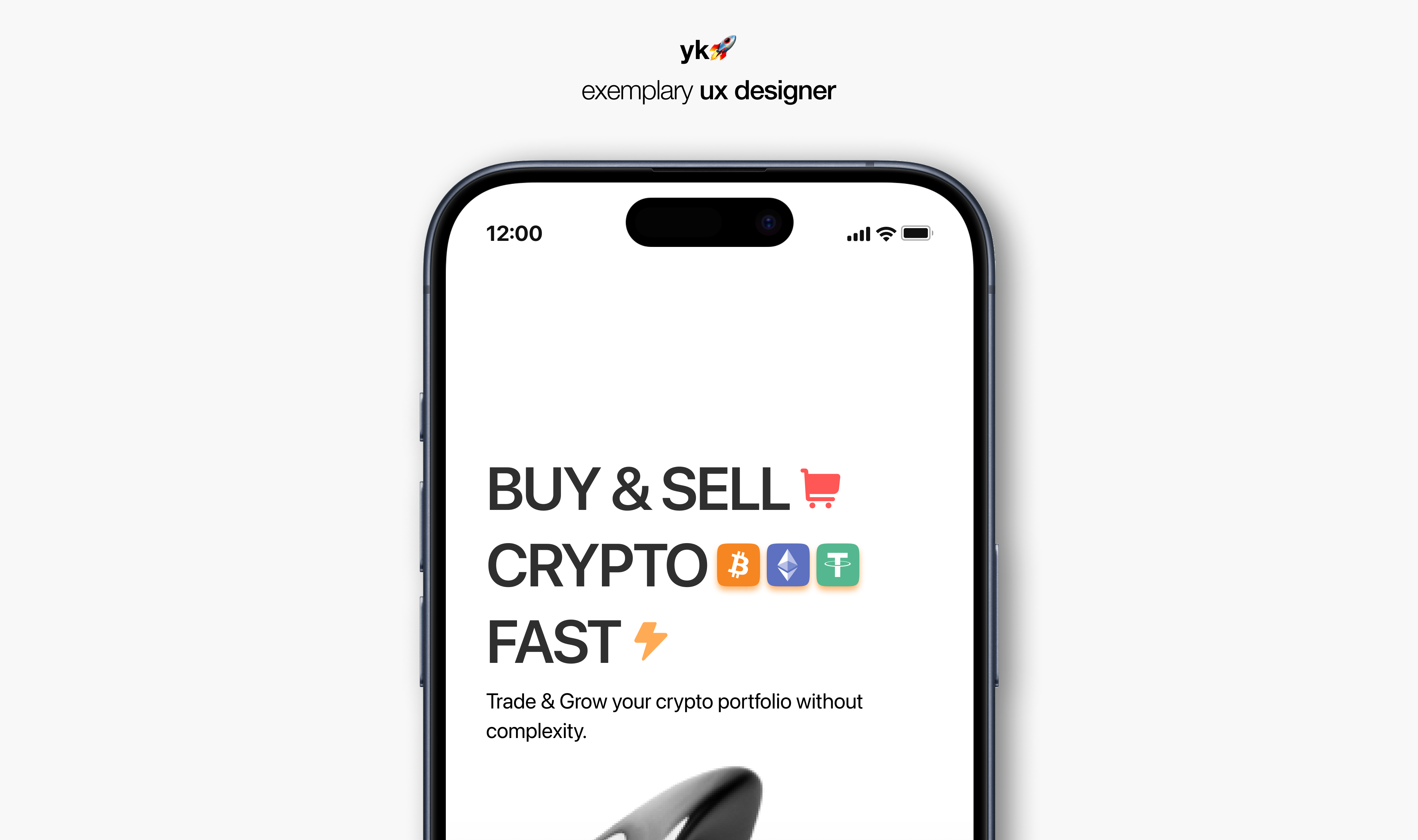 Minimalist Crypto app design. ui