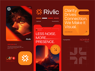 Rivlic Logo & Brand Identity Design abstract logo bento brand brand design brand guidelines brand identity branding creative logo design studio digital agency identity logo logo design logo design branding modern logo ui ux agency