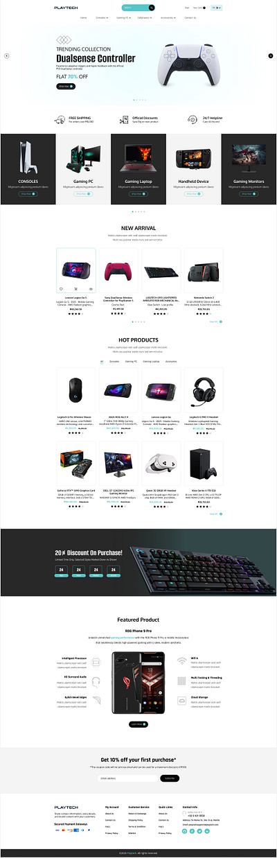 Playtech E-Commerce Website