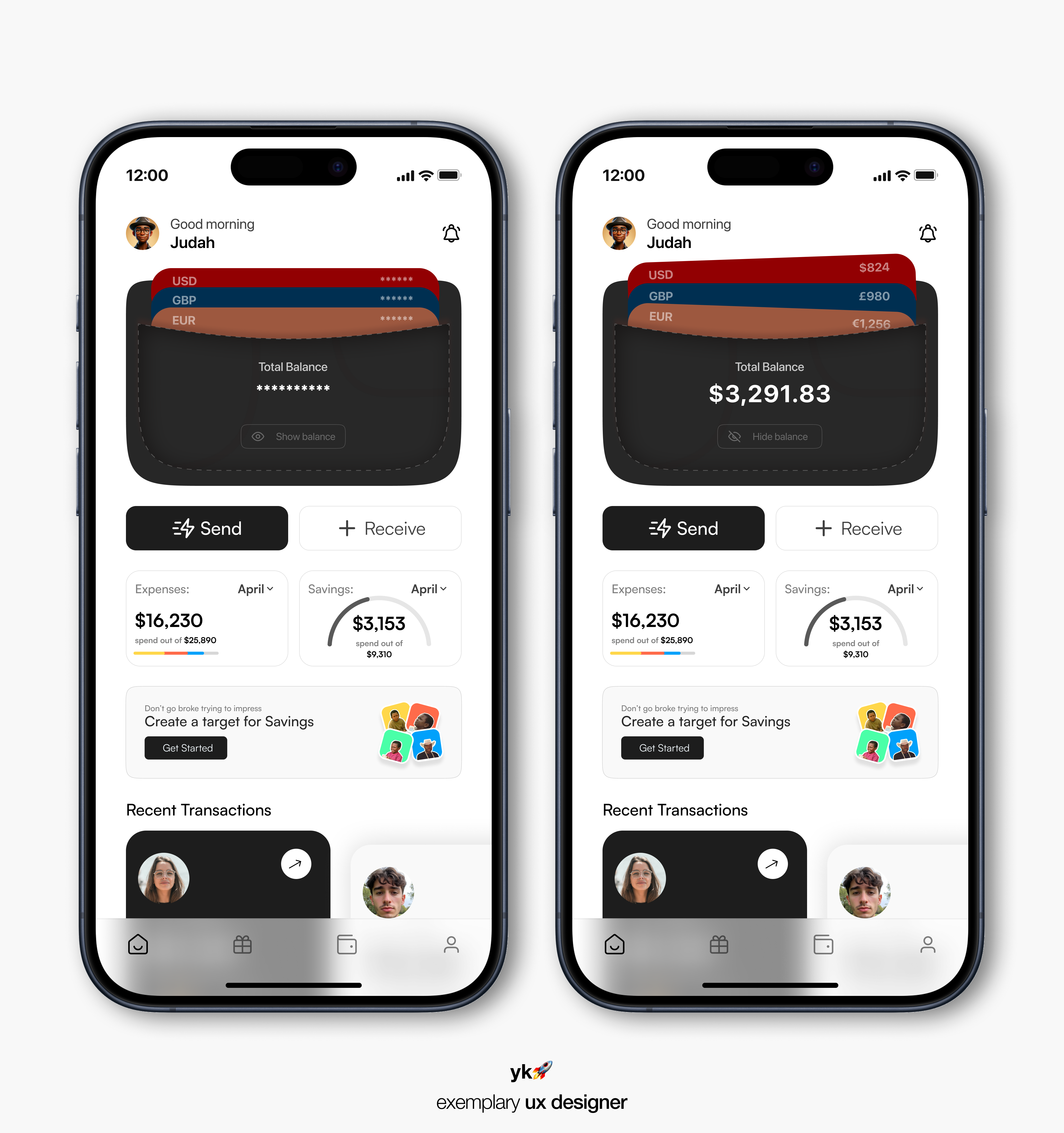 Fintech app design. ui