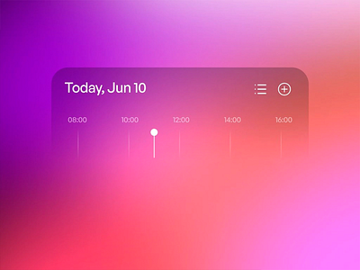 Gradient Schedule UI for Planning branding concept bright interface clean layout daily calendar elegant design glassmorphism trend minimal clock mobile planner neomorphism style planning schedule interface schedule ui smart calendar time planner ui ui design ui inspiration ux design