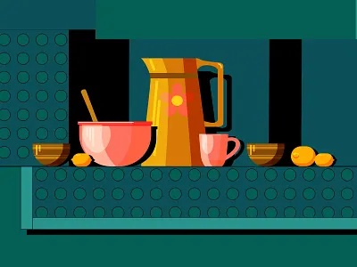 Натюрморт с лимонами design illustration vector