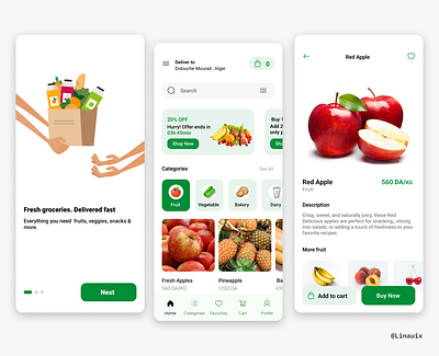 grocery app design figma ui uiux ux