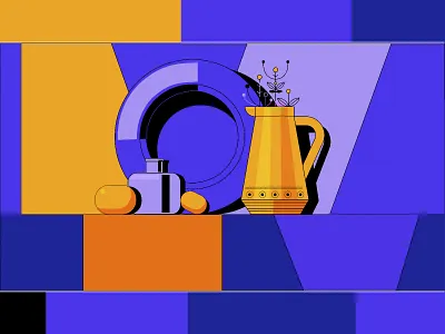 Натюрморт с кувшином design illustration vector