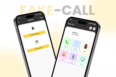 Fake Call Mobile App Design android app design app design call appmdesign calling app front end design mobile app design product design ui ui ux design user ux