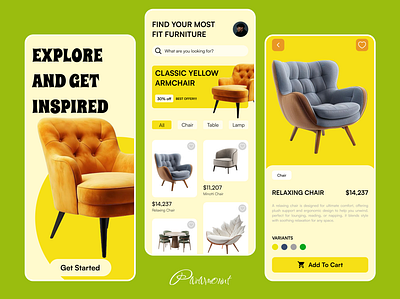 A Furniture App UI Design figma mobile app product design ui