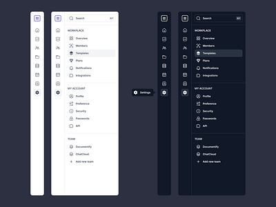 Collapsible Sidebars app design application bar collapsible sidebars. nav navigation side sidebars ui ui design