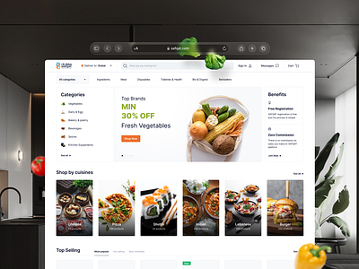 🍽️ Safqat – F&B Marketplace Website amazon b2b branding clean ecommerce flipkart graphic design landingpage marketplace product shopify trend ui ux webpage