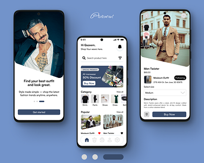 A Fashion App UI figma mobile design product design ui