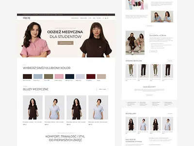 👕 Medical Clothing Store design designinspiration graphic design landingpage medical ui ux uxdesign webdesign