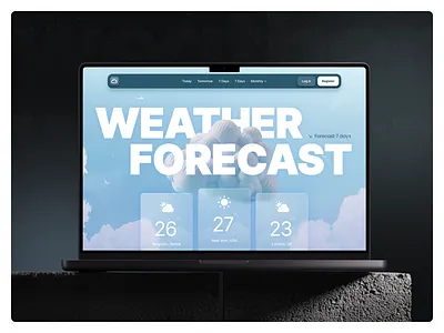 Weather Forecast cloud fluid glass forcast glass graphic design landing page light light theme minimal ui weather weather forecast web design