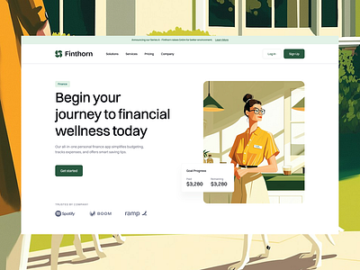Finthorn – Personal Finance Platform branding clean design graphic design landingpage minimal ui ux webpage website
