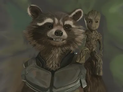 Guardians of the Galaxy cg illustration vector